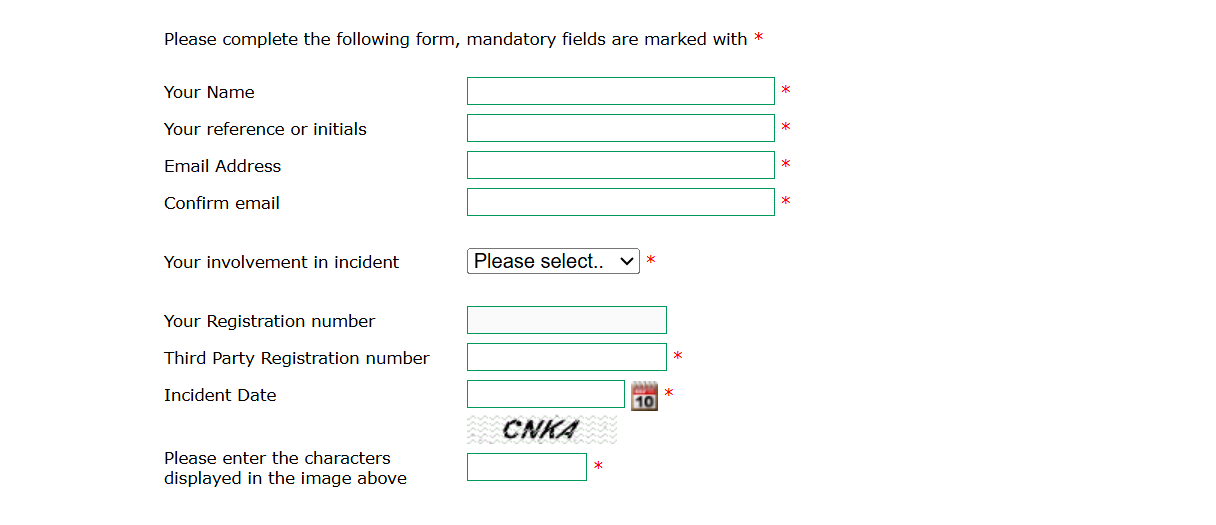 Third-party insurance lookup on askMID Navigate — post-accident check